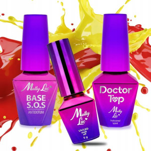 Molly Lac 2+1 gratis baza top lakier hybrydowy