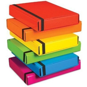Teczka z gumką BOX CARIBIC czerwona 5cm 341/21 VAUPE