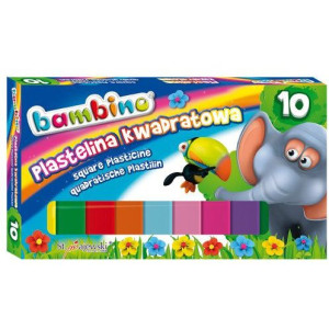 Plastelina BAMBINO 10 kol. Kwadrat *2823 ST.MAJEWSKI