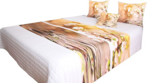 Narzuta Pikowana 3d 220x240 Na Łóżko Elegancka Kwiaty