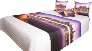 Narzuta Pikowana 3d 220x240 Na Łóżko Elegancka Miasto