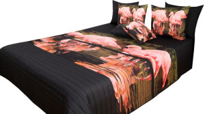 Narzuta Pikowana 3d 220x240 Na Łóżko Elegancka Flamingi