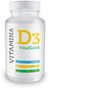 VitalGold, Vitamina D3, 120 kapsułek
