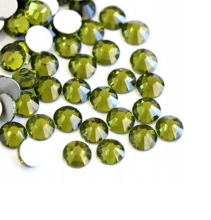 Cyrkonie szklane szlifowane Olivine SS3 50 szt