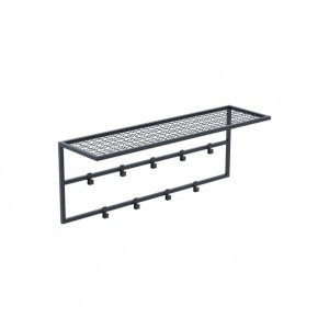 Industrialny wieszak ścienny Nils 90cm GRAFITOWY loftowy minimalistyczny