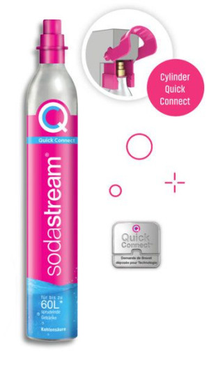 NOWY!!! Cylinder Nabój Butla do Sodastream Quick Connect Różowa gaz CO2
