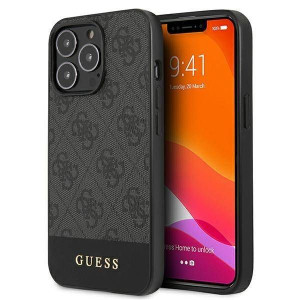 Guess GUHCP13XG4GLGR iPhone 13 Pro Max 6,7" szary/grey hardcase 4G Stripe C