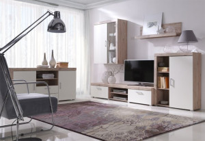 Zestaw MEBLOŚCIANKA + KOMODA SEVEN Salon Pokój Wybór Kolorów