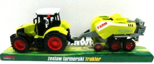 Zabawka traktor z prasą kostkującą 5575