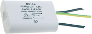 Kondensator MKP X1 Y2 400nF/2x 2,5nF 250VAC