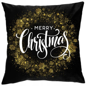 Świąteczna Poszewka Na Poduszkę 3d 47 Velvet Black