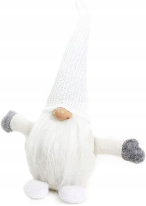 Skrzat Krasnal Xxl Świąteczny White Gnom Święta