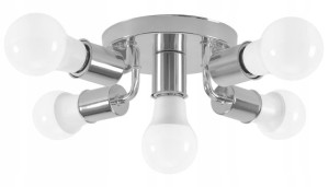 Lampa Sufitowa Reflektor Metalowa Round Chrome 5
