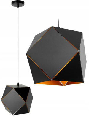 Lampa Wisząca Sufitowa Geometryczna Czarna Loft