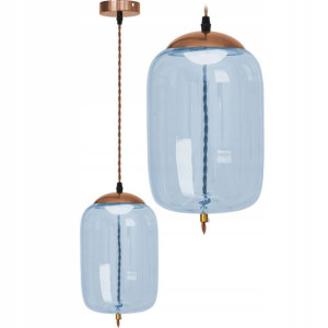 Lampa Wisząca Led Szklana Nowoczesna Sznur Kolory