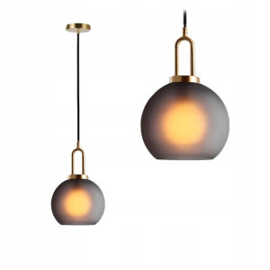 Lampa Sufitowa Wisząca Szklana Mat Kula 25cm