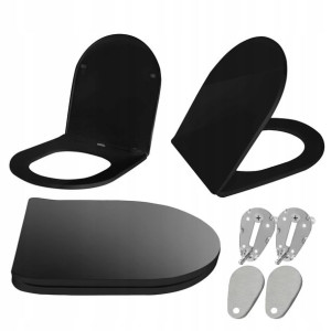 Deska Sedesowa Wc Uf Duroplast Flat Black Wypinana