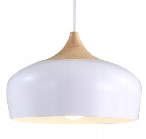 Lampa Wisząca Nowoczesna Bari E27 Drewno Duża