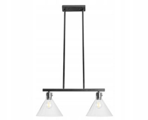 Lampa Sufitowa Szklana Metalowa App317-2cp Loft