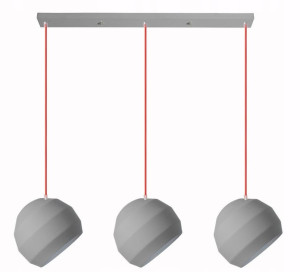 Lampa sufitowa Potrójna SZARA Metalowa APP384-3CPR