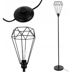 Lampa Stojąca Podłogowa Loft Czarna Reno App537-1f