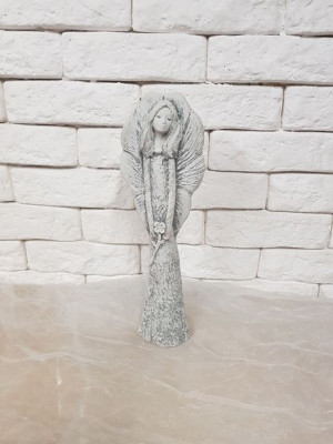 DEKORACJA Gipsowa ANIOŁ KOBIETA Prezent Wystrój Domu XL 35 cm
