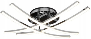 Lampa Sufitowa Plafon Led Ciepły Nowoczesna Chrom