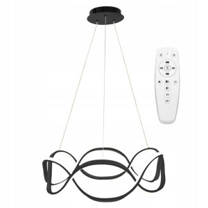 Lampa Sufitowa Wisząca Metal Ring Black Led Pilot