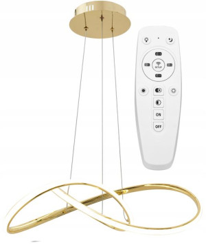 Lampa Sufitowa Wisząca Nowoczesna Led Złota +pilot