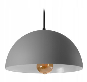 Lampa Sufitowa Wisząca Mesa Szara W Stylu Loft E27