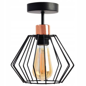 Lampa Wisząca Sufitowa Loft Siena Czarna Retro E27