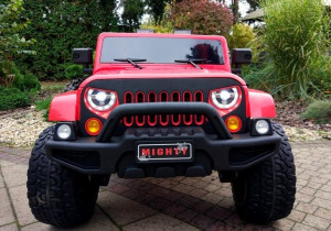 Pojazd auto samochód na akumulator Mighty Jeep 4x4 Czerwony