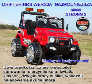 Pojazd RAPTOR Drifter Koła EVA 2 4G Czerwony