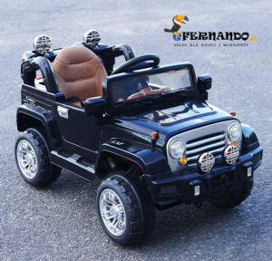 Pojazd auto na akumulator terenowy Jeep Wrangler Country czarny