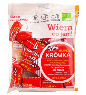 Krówki Bezmleczne Bio Truskawkowe Super Krówka