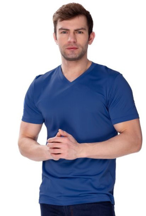 Wygodna koszulka męska Caro jeansowy 54/XL