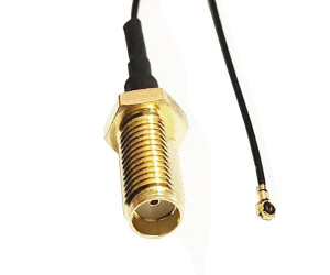 Pigtail MHF4 IPX IPEX - SMA gniazdo 0,81mm 30cm