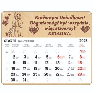 Kalendarz Na Dzień Dziadka Wiszący Ścienny