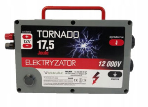BARDZO MOCNY pastuch elektryczny TORNADO 17,5J