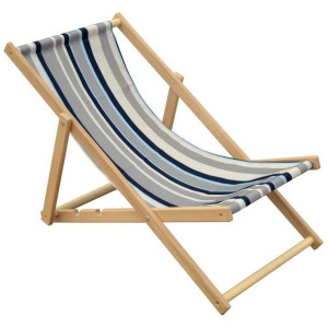 Leżak Drewniany Classic Pasy 10