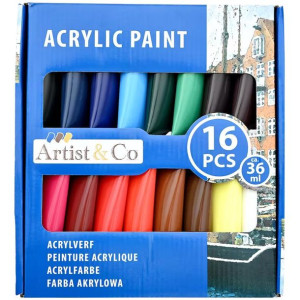 Farby akrylowe Artist & Co ZESTAW TUBY 16 szt.