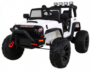 Samochód na akumulator Jeep Terenowy BROTHERS Biały