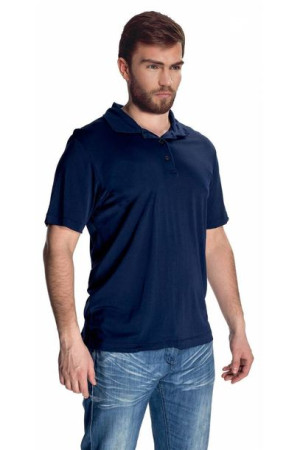 Elegancka Koszulka męska Polo z kołnierzykiem granatowy XXL