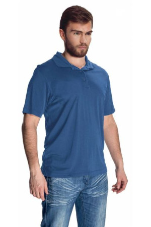 Elegancka Koszulka męska Polo z kołnierzykiem jeansowy S