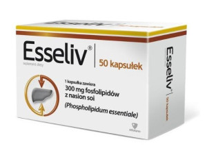 Esseliv, fosfolipidy sojowe, ochrona wątroby, detox, 50 kapsułek