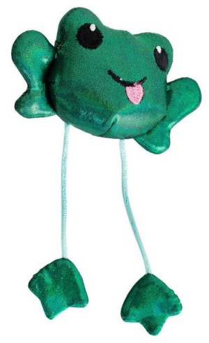Petstages Toss 'N Dangle Frog Catnip Cat Toy - Dyndająca żaba