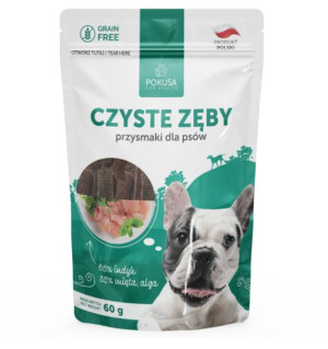 POKUSA Czyste zęby - indyk, mięta i alga 60g