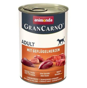 ANIMONDA GranCarno Adult Dog smak: Wieprzowina z sercami drobiu 400g