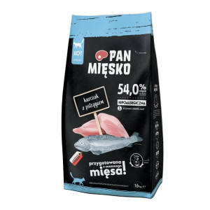 PAN MIĘSKO Kurczak z pstrągiem S 1,6kg dla kota