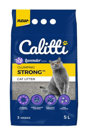 Calitti® STRONG™ Lavender Żwirek bentonitowy dla kota lawendowy 5 l